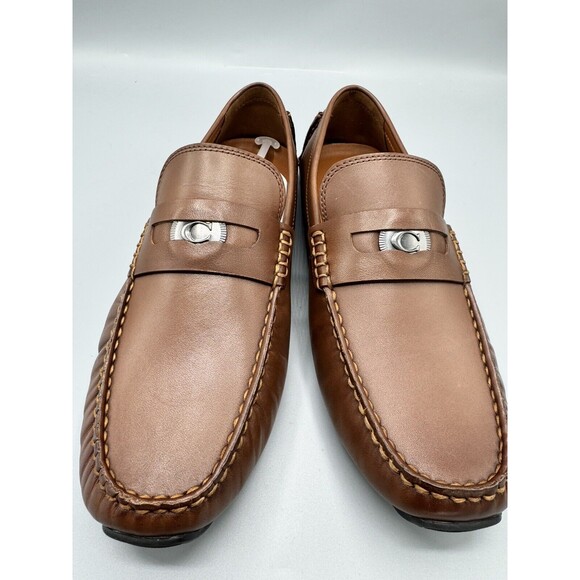 Coach Men's C Coin Leather Driver Loafer, Saddle, Size  9 D - Picture 9 of 11